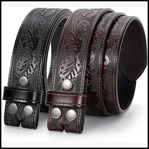 Second Layer Leather Western Belt 2 Pack Without Buckle main image 7